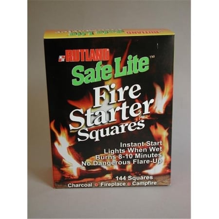 Rutland RUTLAND Safe Lite Fire Starter Squares - 144 pack 50B